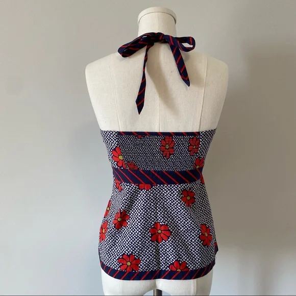 Anthropologie Odille Retro Floral Halter Top - Picture 6 of 12